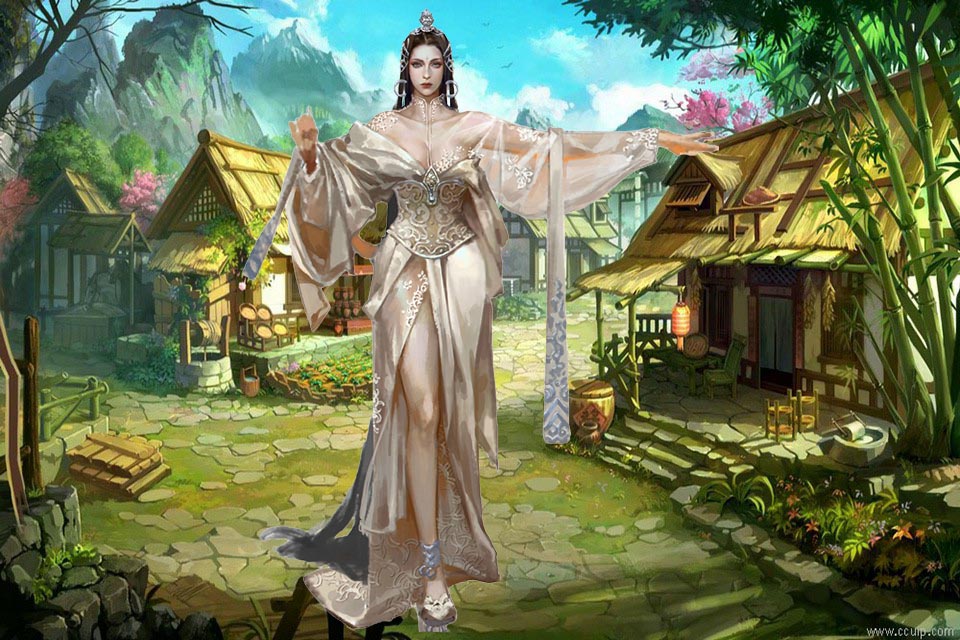 就发现机场中，出现了一个精灵似的少女，一身飘逸的白发，吸引了大众的目光。